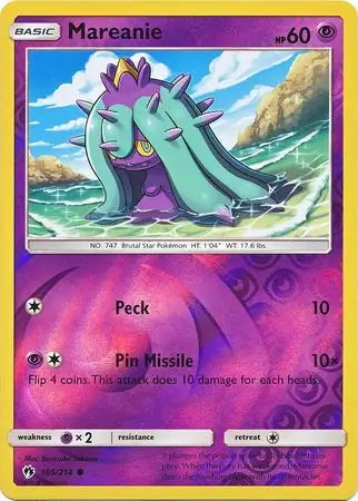 Lost Thunder Mareanie #105/214 reverse holo