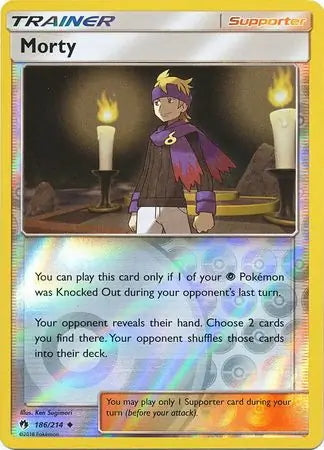 Lost Thunder Morty #186/214 reverse holo