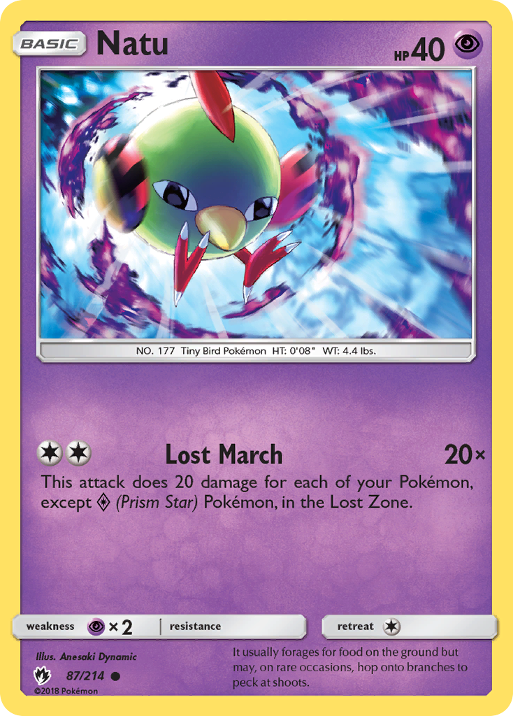 Lost Thunder Natu #87/214