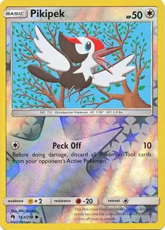 Lost Thunder Pikipek #163/214 reverse holo