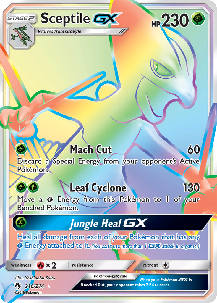 Lost Thunder Sceptile GX #216/214