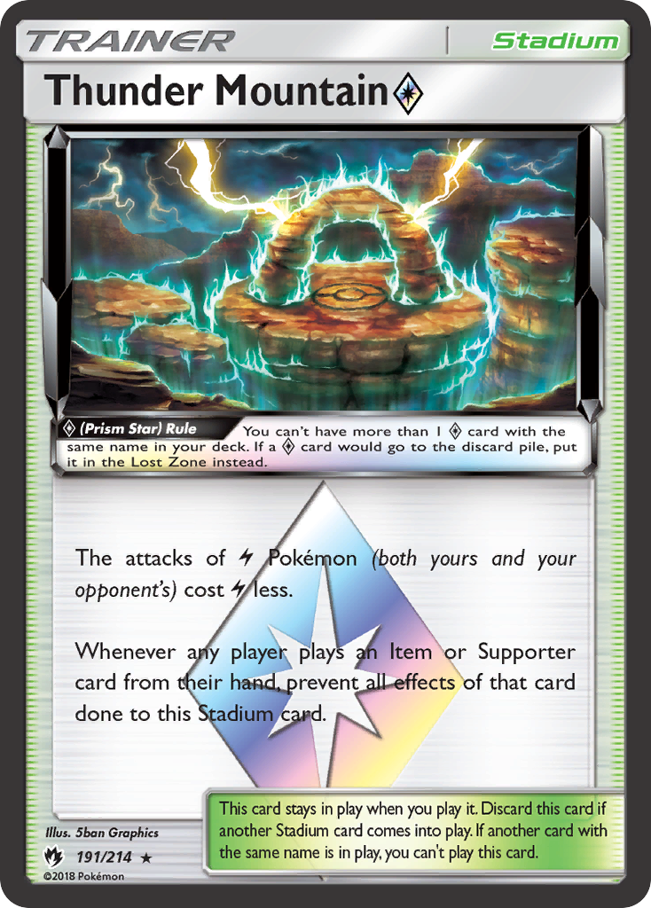 Lost Thunder Thunder Mountain Prism Star #191/214