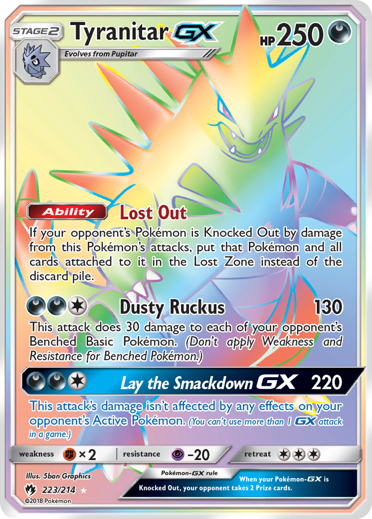 Tyranitar GX Rainbow Rare