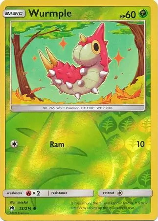 Lost Thunder Wurmple #23/214 reverse holo