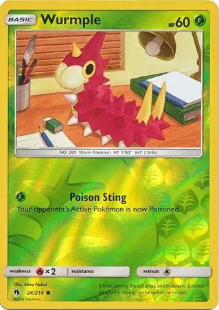 Lost Thunder Wurmple #24/214 reverse holo