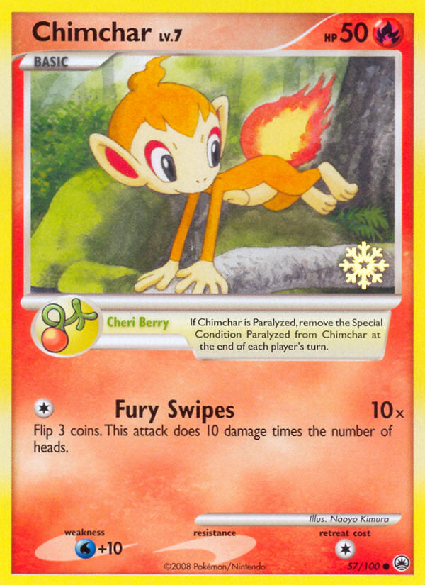 Majestic Dawn Chimchar #57 Snowflake Promo