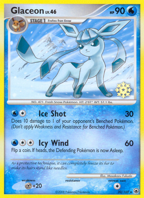 Majestic Dawn Glaceon #20 Snowflake Promo