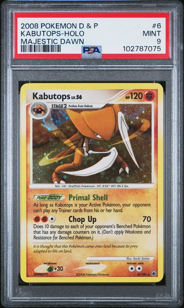 Majestic Dawn Kabutops (2008) PSA 9 #102787075