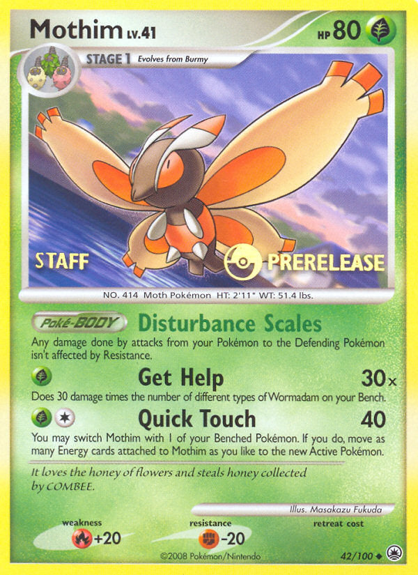 Majestic Dawn Mothim #42 Prerelease Staff