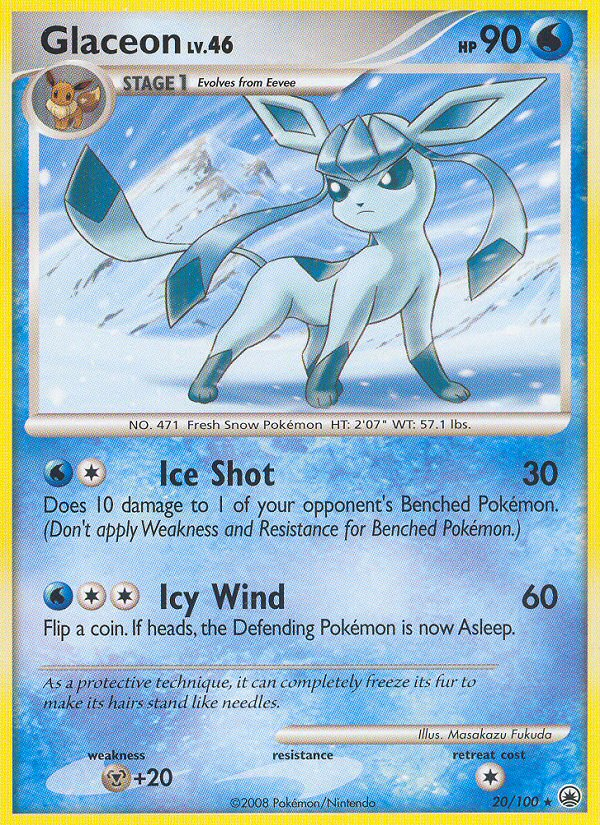 Majestic Dawn Non - Holo Glaceon #20/100
