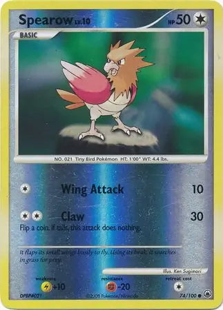 Majestic Dawn Spearow #74/100 reverse holo