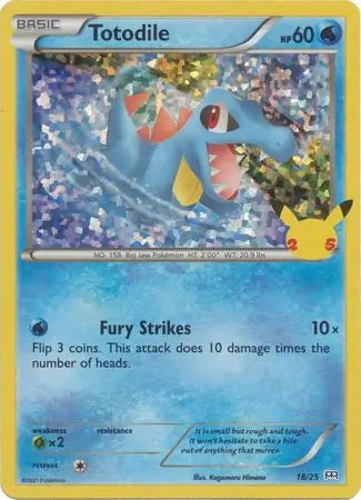 McDonald’s 25th Anniversary Holo Totodile #18
