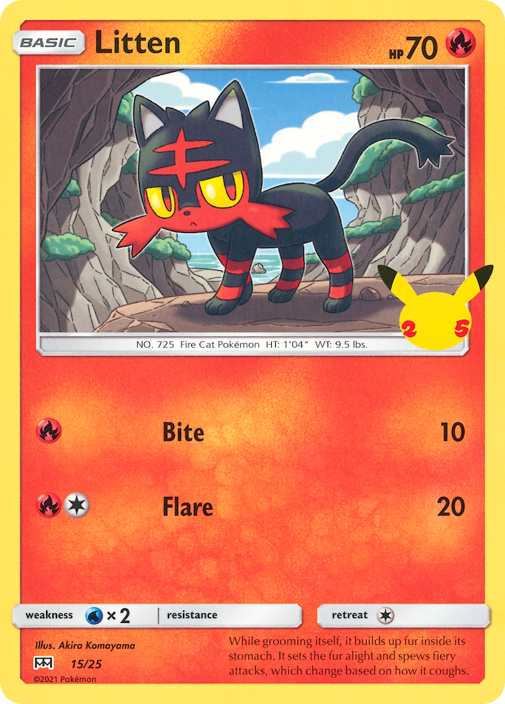 McDonald’s 25th Anniversary Non-Holo Litten #15