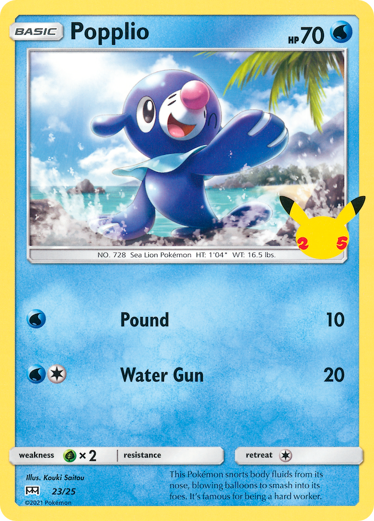 McDonald’s 25th Anniversary Non-Holo Popplio #23