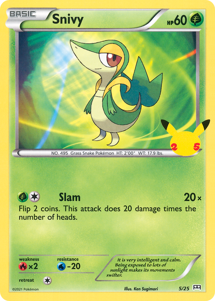McDonald’s 25th Anniversary Non-Holo Snivy #5