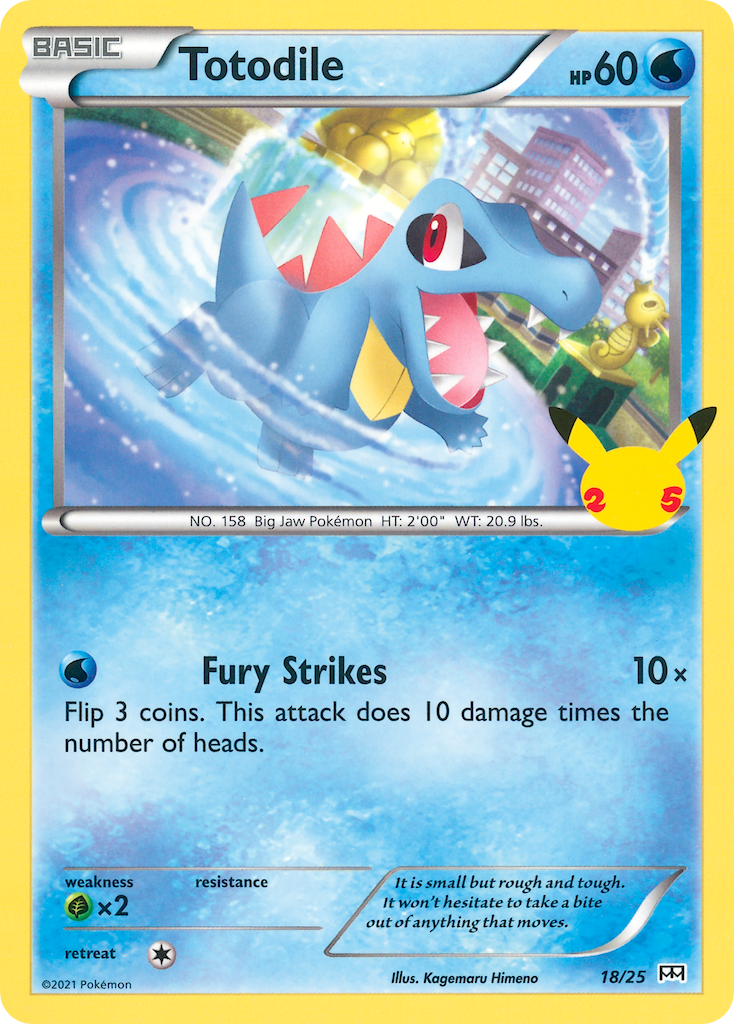McDonald’s 25th Anniversary Non-Holo Totodile #18