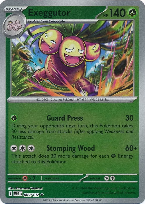Mega Evolution Exeggutor #005/132 Reverse Holo