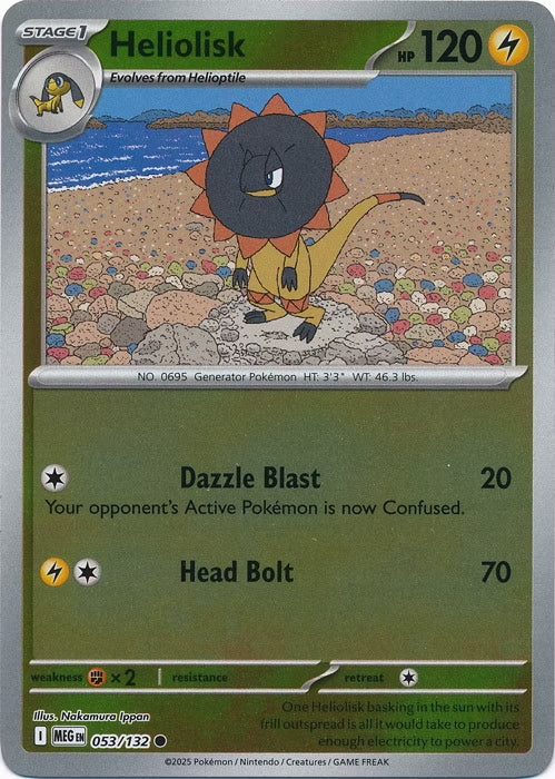 Mega Evolution Heliolisk #053/132 Reverse Holo