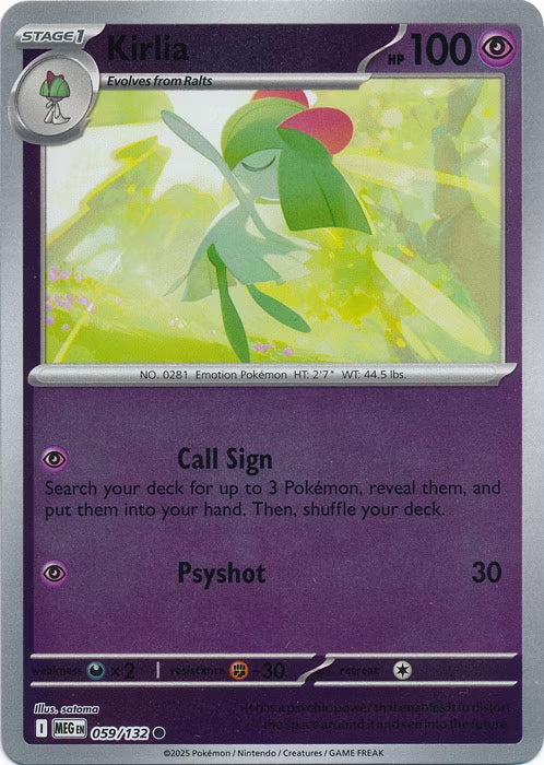 Mega Evolution Kirlia #059/132 Reverse Holo