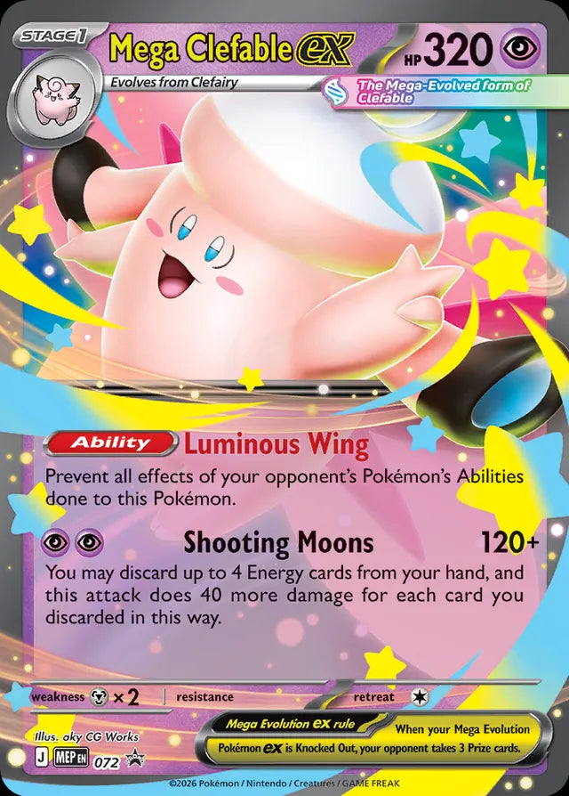 Mega Evolution Promo Mega Clefable ex #72