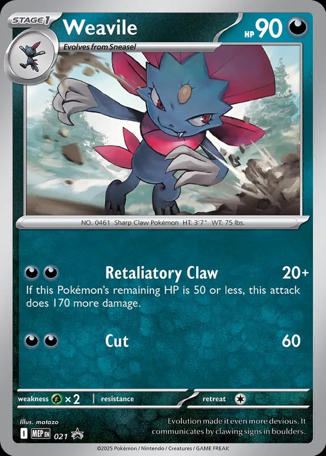 Mega Evolution Promo Weavile #21