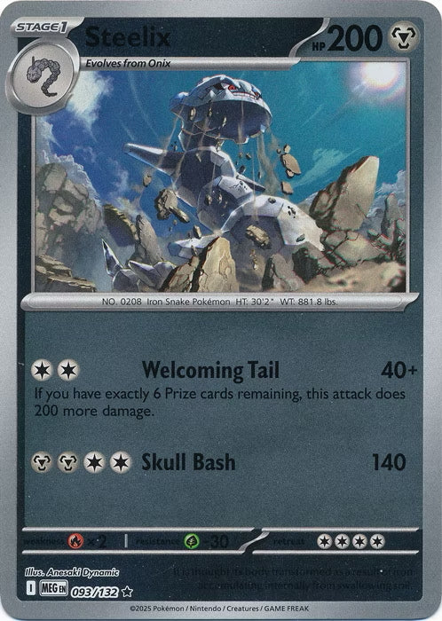 Mega Evolution Steelix #093/132 Reverse Holo