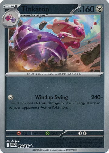 Mega Evolution Tinkaton #098/132 Reverse Holo