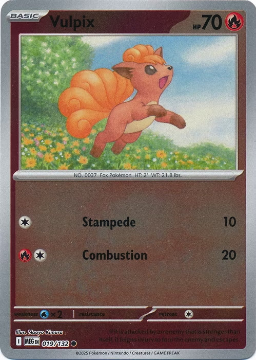 Mega Evolution Vulpix #019/132 Reverse Holo