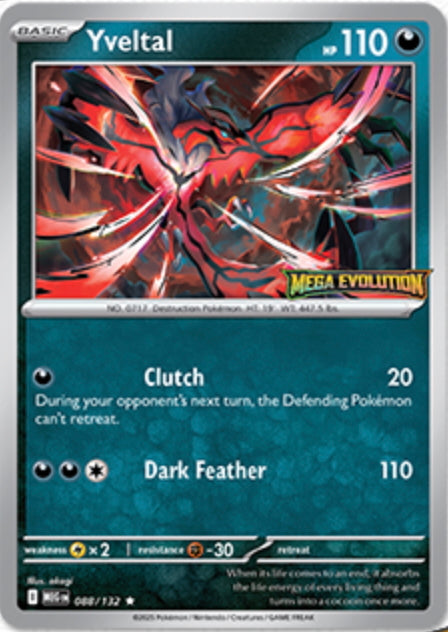 Mega Evolution Yveltal #088/132 Stamped Promo