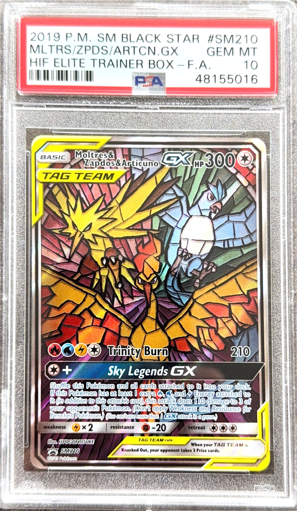 Moltres Zapdos Articuno GX PSA 10