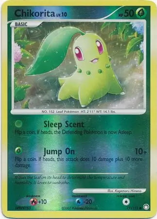 Mysterious Treasures Chikorita #77/123 reverse holo