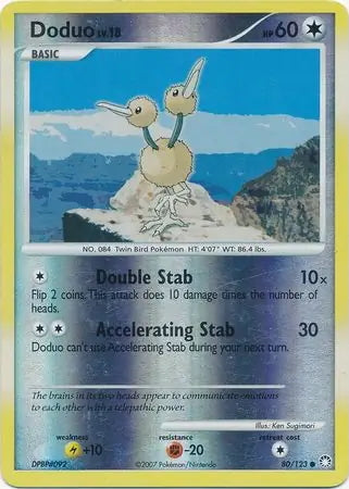 Mysterious Treasures Doduo #80/123 reverse holo