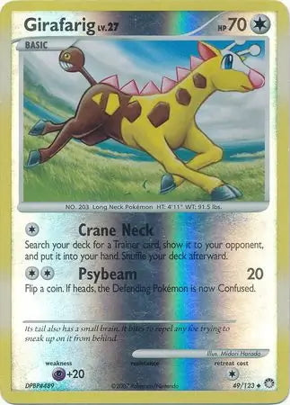 Mysterious Treasures Girafarig #49/123 reverse holo