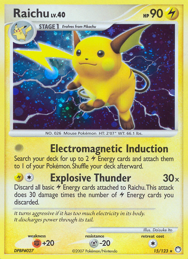 Mysterious Treasures Holo Raichu #15/123
