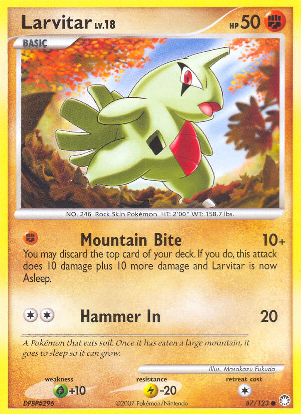 Mysterious Treasures Larvitar #87/123