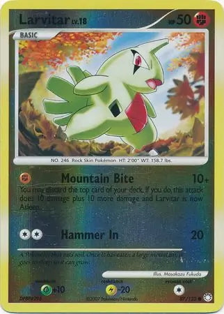 Mysterious Treasures Larvitar #87/123 reverse holo