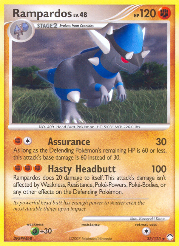 Mysterious Treasures Non - Holo Rampardos #33/123