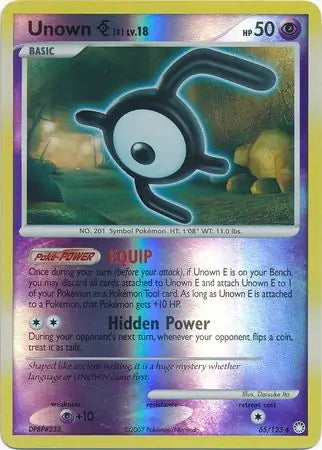 Mysterious Treasures Unown E #65/123 reverse holo