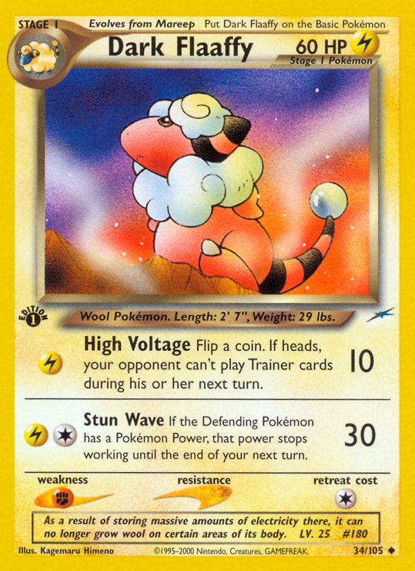 Neo Destiny Dark Flaaffy #34/105 first edition