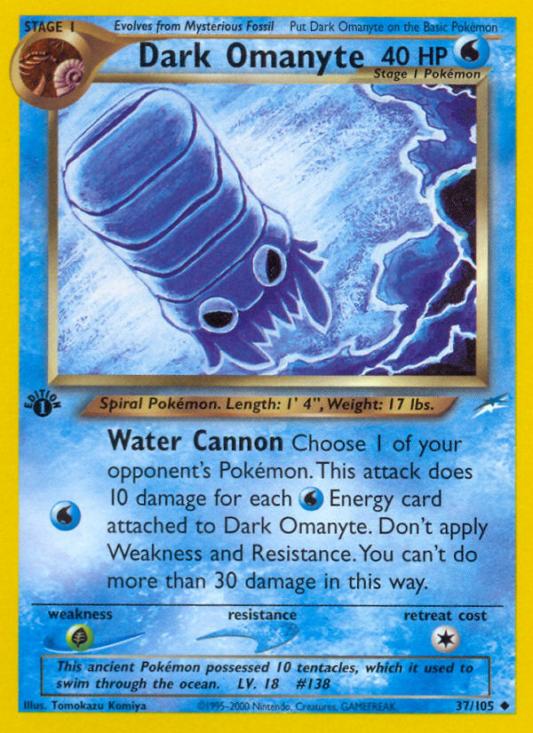 Neo Destiny Dark Omanyte #37/105 first edition