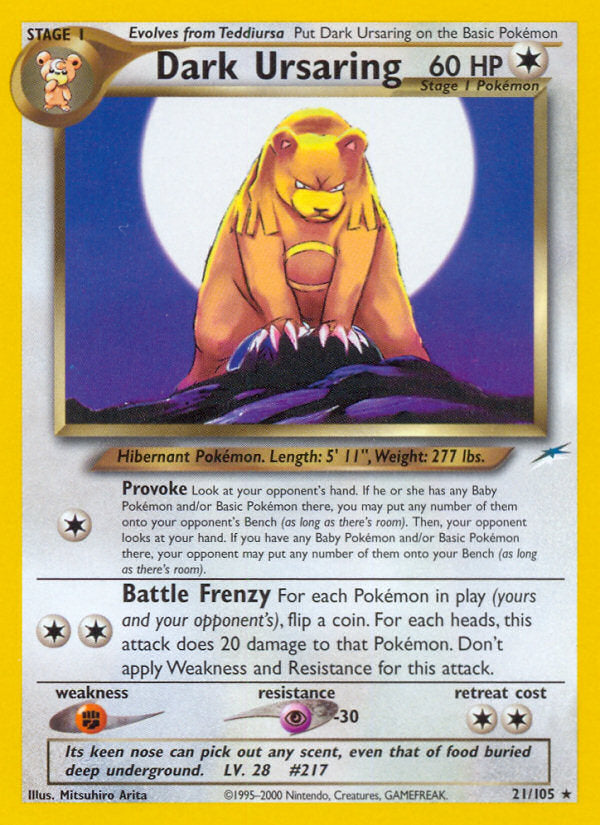 Neo Destiny Dark Ursaring #21/105 unlimited