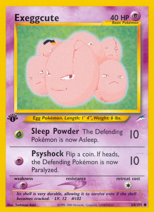 Neo Destiny Exeggcute #64/105 first edition