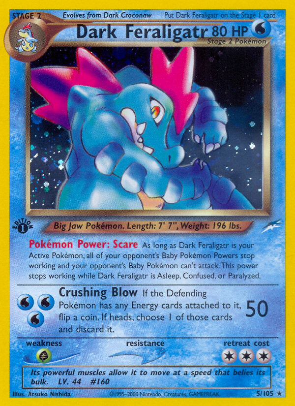 Neo Destiny Holo Dark Feraligatr #5/105 first edition