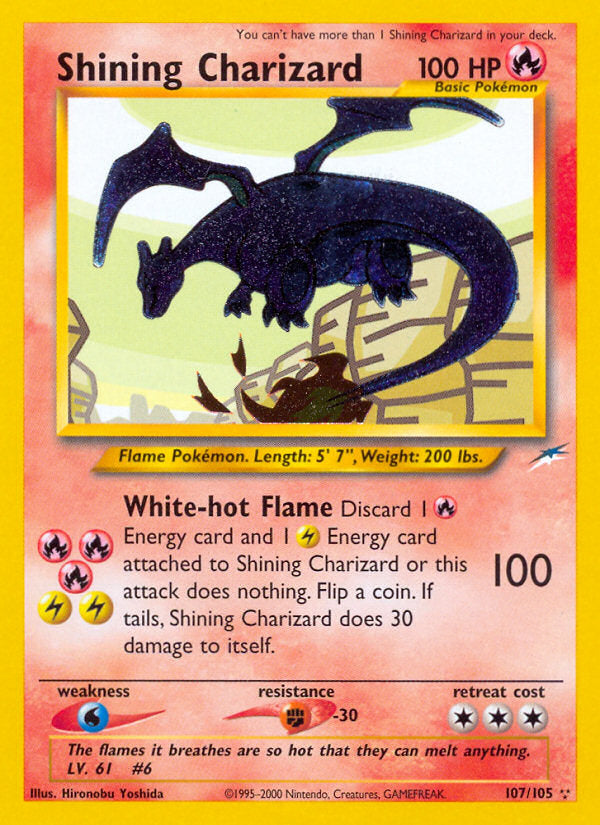 Neo Destiny Holo Shining Charizard #107/105 unlimited