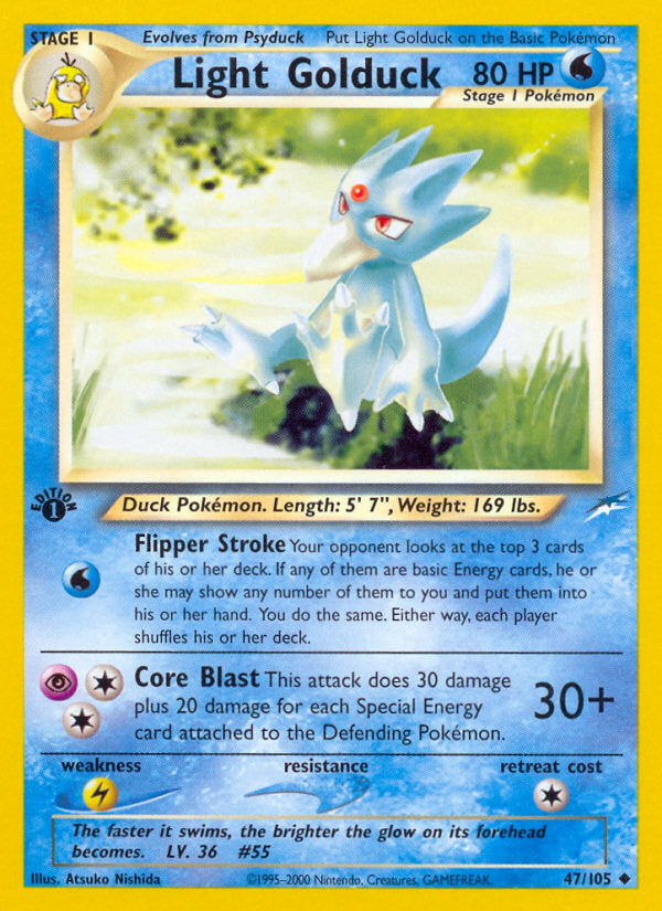 Neo Destiny Light Golduck #47/105 first edition