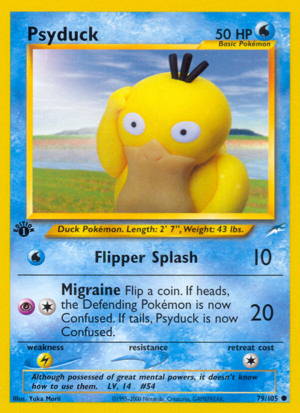 Neo Destiny Psyduck #79/105 first edition