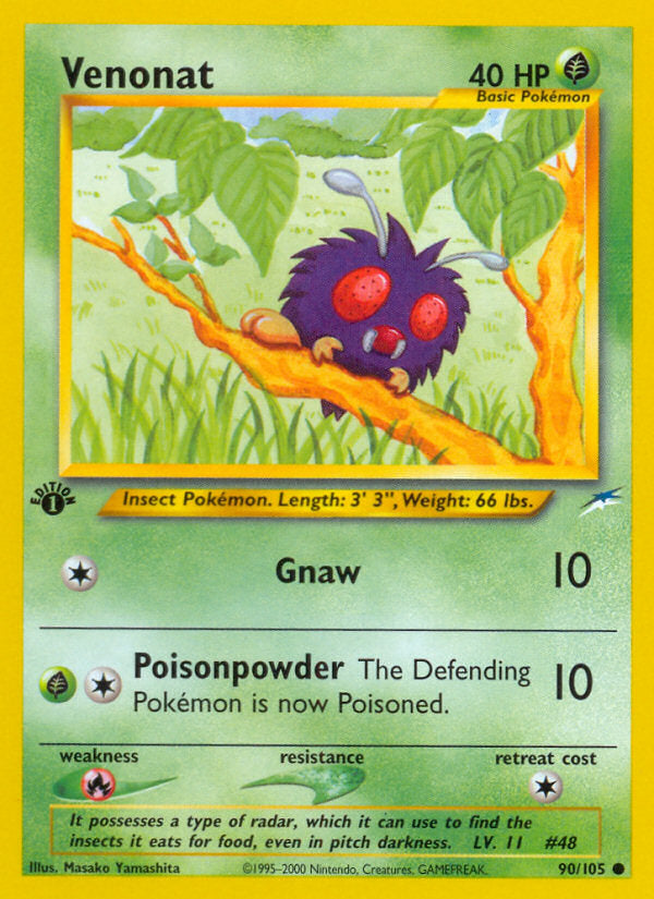 Neo Destiny Venonat #90/105 first edition