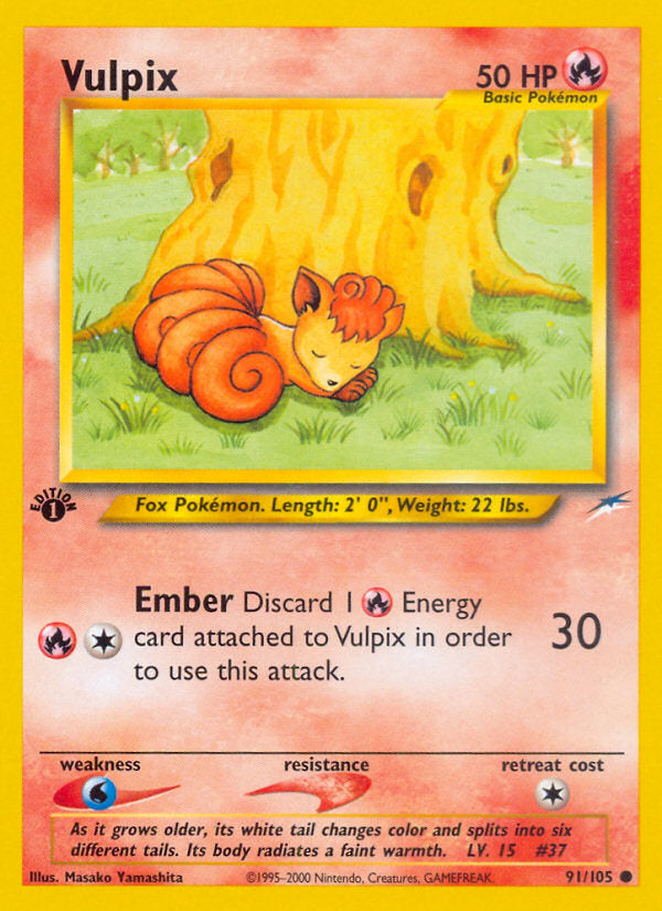 Neo Destiny Vulpix #91/105 first edition
