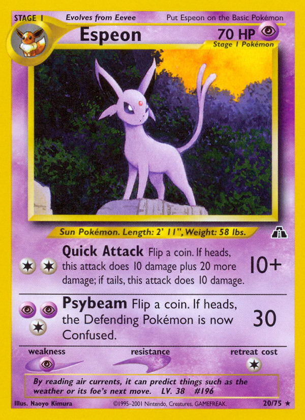 Neo Discovery Espeon #20/75 unlimited