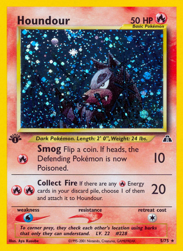 Neo Discovery Holo Houndour #5/75 first edition